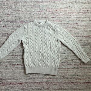 Crewcuts Cream Cable Knit Sweater